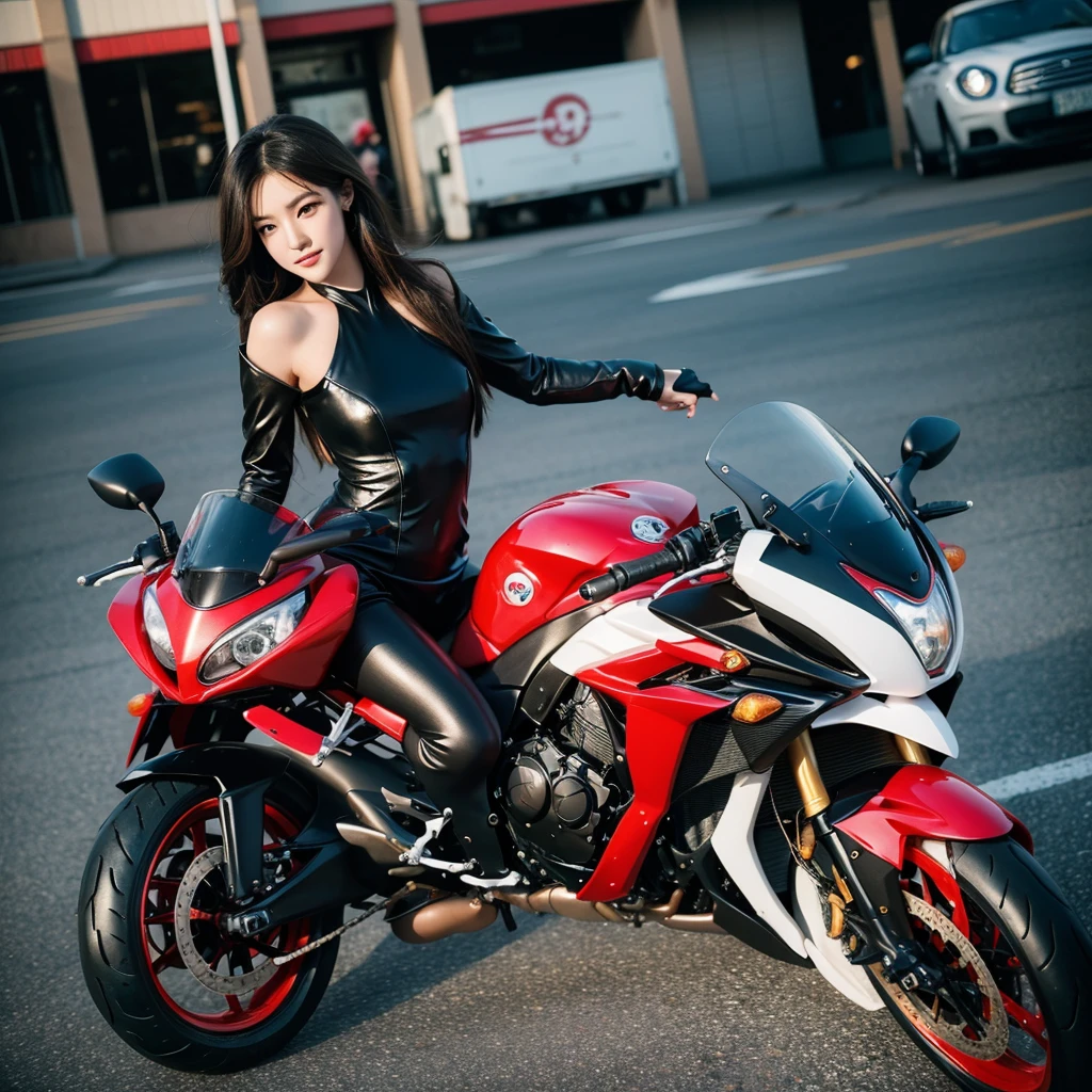 Beauty、Beautyライダー、beautiful girl、Beauty、Female Pabiker、Motorcycle rider suit、beauty、Beautiful woman、Handsome woman、mini skirt、Fancy bodysuits、Colorful rider suits、Riding on motorcycle、Sexy pose、Rider suits with company logos、Colorful rider suits