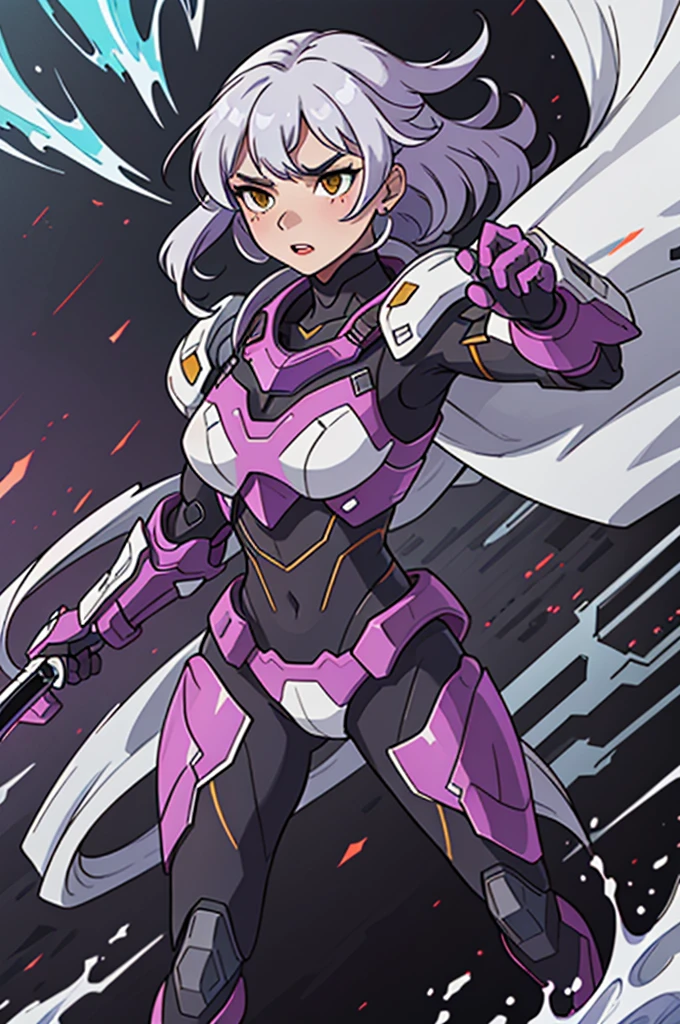 a close up of a person in a purple costume holding a sword, purple armor, sleek purple armor, 8k hd wallpaperjpeg artifact, 8 k hd wallpaperjpeg artifact, ethereal and mecha theme, sigma from overwatch, purple glowing core in armor, menacing. unreal 5, cyber suit, cyber armor, 8 k high detail concept art, ultra wide shot, full body shot, (masterpiece) ， the best quality， High Quality， （futurism：1.1）， （A paladin holding a light infused sword, light magic, divine, Magewave, silver and gold）， movie lights， （Exquisite future）， Beautiful and beautiful， Ultra detailed， Great composition， floating， Depth of field， （Very detailed CG，Unity 8k Wallpaper）， （Beautiful detail background）， Beautiful hair details， dramatic lights， GOGETTA， mecha，Bestquality，ultrahighres，photorealistic, Pale skin handsome man, wearing beautiful elegant black_red suit, dark_fantasy, curly long hair, red moon, pixiv, vampire, elegant spooky, ffxiv, dramatic light, fantasy background, manga style, Tsutomu Nihei style, vibrant co