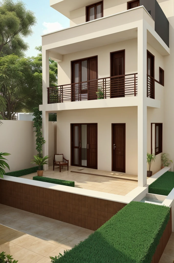 Create a house for 4 person with two rooms on terrace under 40 lacks in Karnataka
