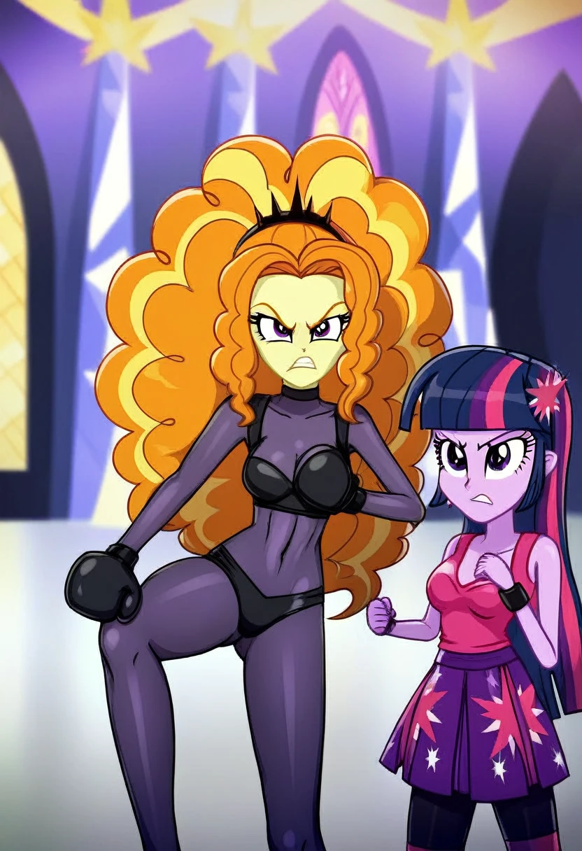Eqg adagio angry bodystocking costiumme in the castle boxing Twilight sparkle