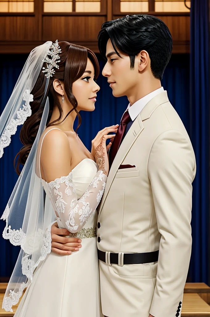 Please make a anime groom and bride profile