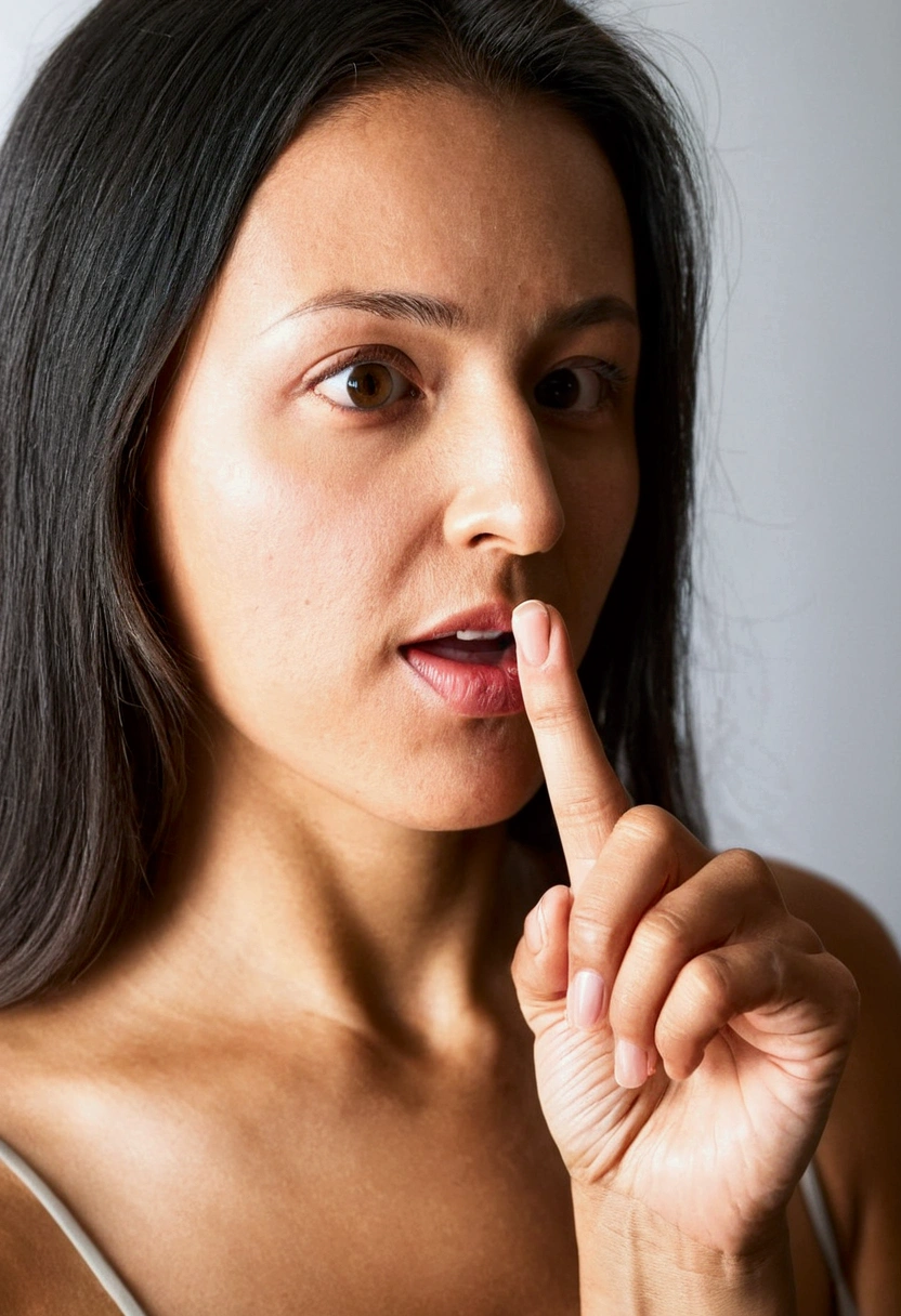 woman putting her finger in her vagina 