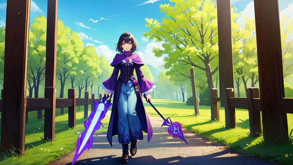 what about girl game character holding magic staff