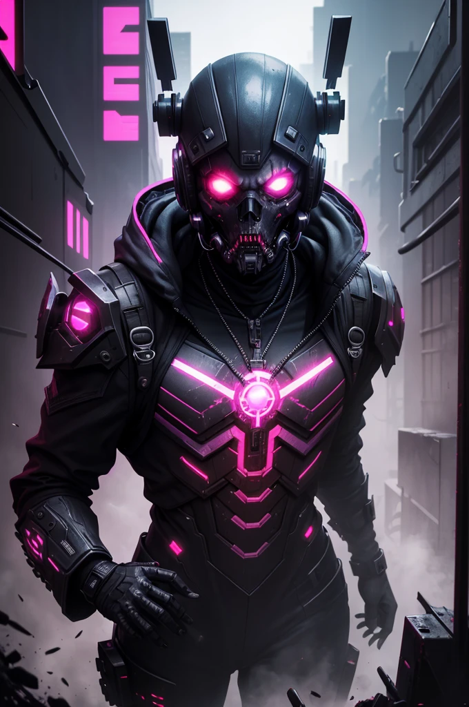 cyber zombie, cyberwar, darkest side of human nature, apocalipsis, cyberpunk, synthwave, no religion, Alpha, Omega