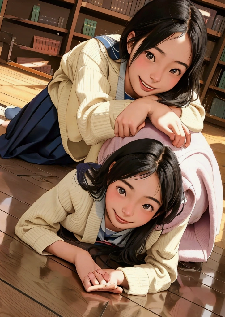 Risa, black haired japanese girl, sitting nude in classroom , cute, beautiful, realistic style, highly detailed, 4k, look at camera, face close-up, (NUDE), highly detailed face, seductive, creative picture angle, legs up, ((focus on face))