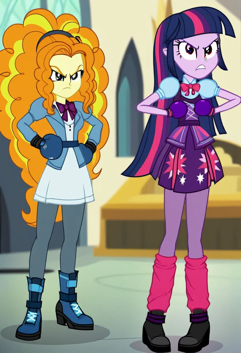 Eqg adagio angry bodystocking costiumme in the castle boxing Twilight sparkle
