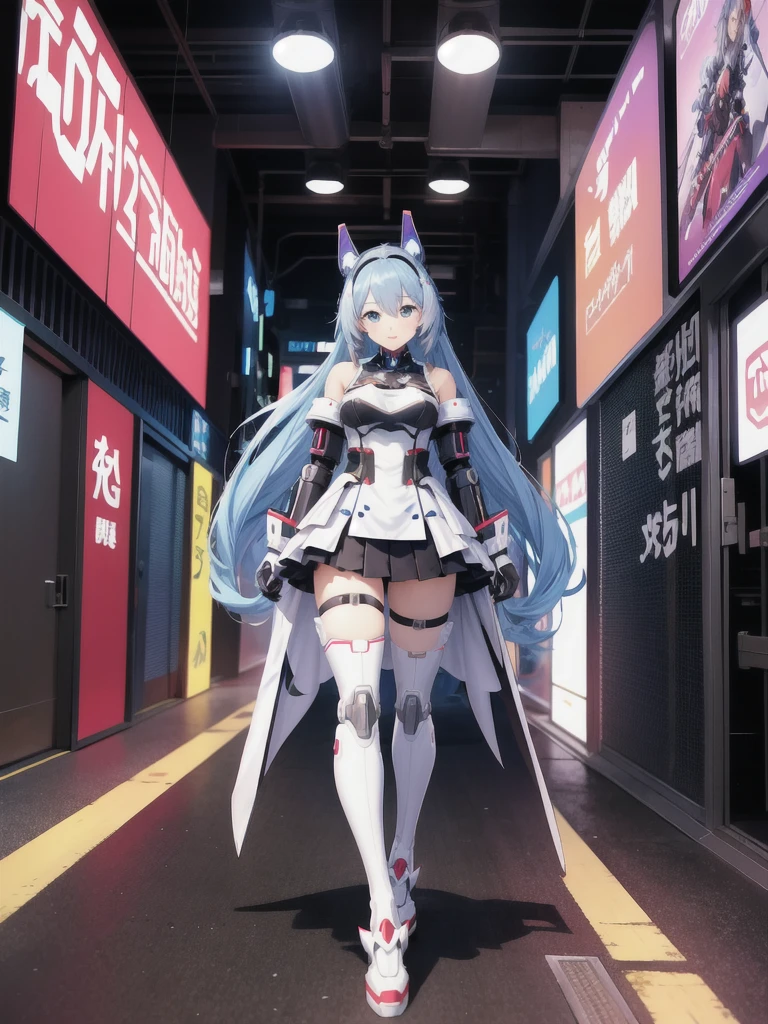 Anime girl in futuristic costume wearing high tech black eye mask, Perfect robot girl, best anime 4k konachan wallpaper, From the Azur Lane video game, perfect Anime Robot woman, Anime Robot, Cute girl, Cyberpunk anime girl mecha, Azur route style, Anime Cyberpunk Art, beautiful girl, Girl in mecha network armor, Actress