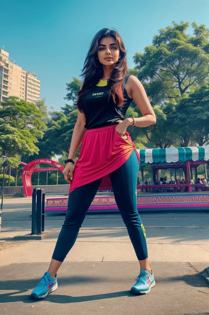 Shuruwat mein ek vibrant background choose karein, jisme cycle stunt clearly dikh sake. Aap ek cityscape, park, ya scenic location ka istemal kar sakte hain.