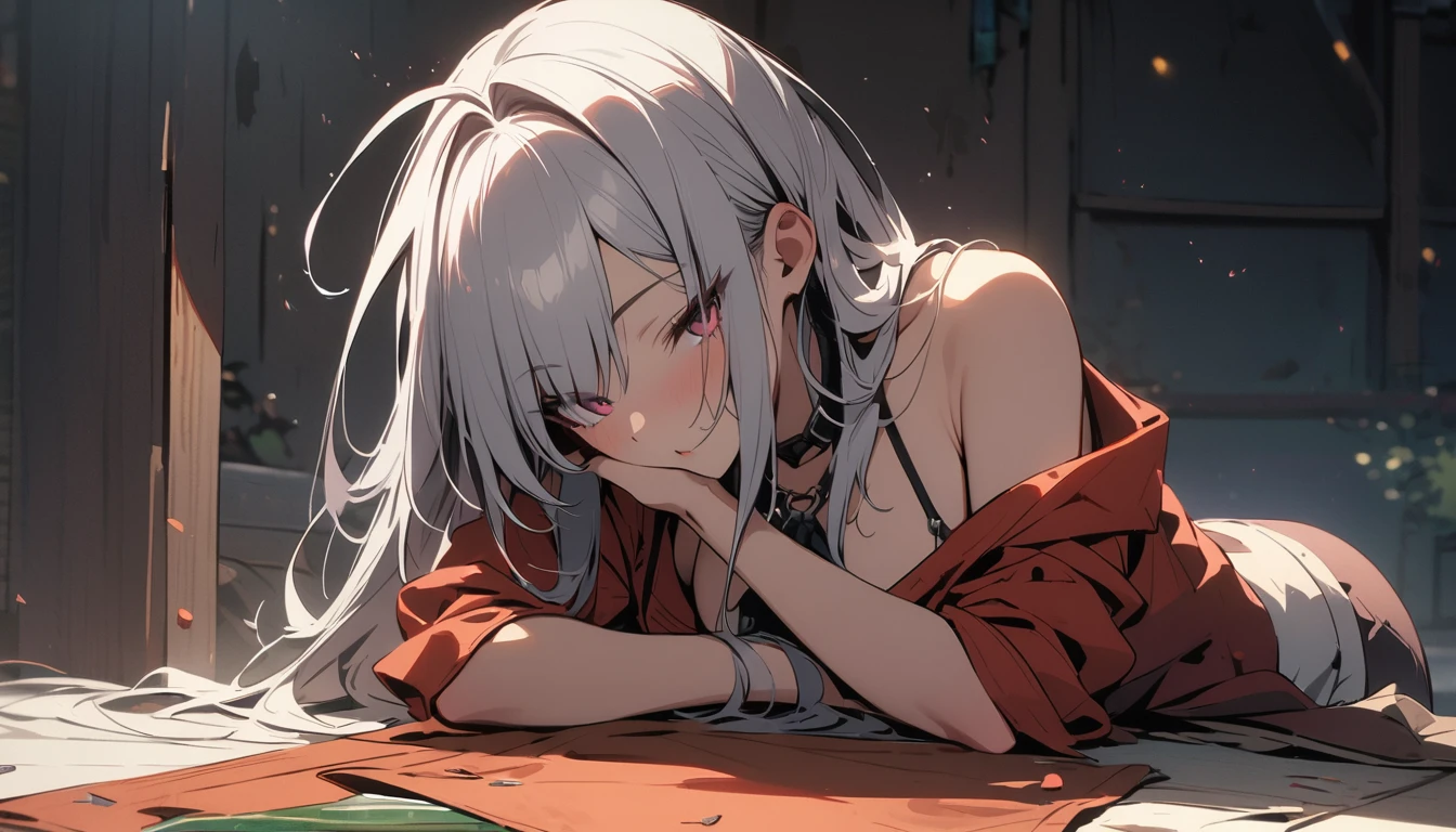 masterpiece, Best quality, 1 girl,(Aschenhardt&#39;s style:1.4), (beste-Qualit)),Cyborg girl in cyborg style，grey hair，Long ponytail hairstyle，(((upper body, a woman stands in a city, dark sky, high buildings, storm, aiming with rifle))), beautiful eyes, beautiful girl, highly detailed skin, highly detailed eyes, Highly detailed hair, highres, extremely detail, Sharpen image, muito detalhado, ​masterpiece, best quality, photorealestic, 1 girl, shorth hair, cyberpunk, jacket, armor, gloves, belt, lederhosen, glowing, Size, tube top, Decollete, holding pistol, rifle,、PBR-Textur、Aftercare、Anisotropy filtering、deep champaximum definition and sharpnesulti-channel textures、Albedo and specular maps、Surface coloring、Precise simulation of the interaction between light and matter、proporções perfeitas、I make octane、two-tone light、big opening、Low ISO、White balance、the rule of thirds、8K RAW、. She is in a dynamic, action-oriented pose, holding dual daggers with an ethereal glow. The background should be a dark, mystical forest or an ancient, ruined temple, with a moonlit sky casting an eerie glow. The overall style should reflect the detailed, fantasy-rich art of Lineage 2, with vibrant colors, dramatic lighting, and a sense of magical realism.、permission 8k、complex parts、Toned waist、Wide buttocks、Эффект Тиндаллаmasuter piece、top quality、Highest standards、Highest image quality、table、complex parts、A high resolution、depth of field、natural soft light、professional lighting、about, standing, very long hair, cowboy shot, brilliant, brilliant hair, (night:1.2),Dreamy, [[gentle fingers and hands:0.55]::0.85],(detailed fingers),),(emotional),(breathtaking),(main part:1.2) whole body.), (Anime Style), (Super Detailed), (brutal), (uhd, HDR), (8K), (High Resolution: 1.2), (Complex and Beautiful: 1.2)