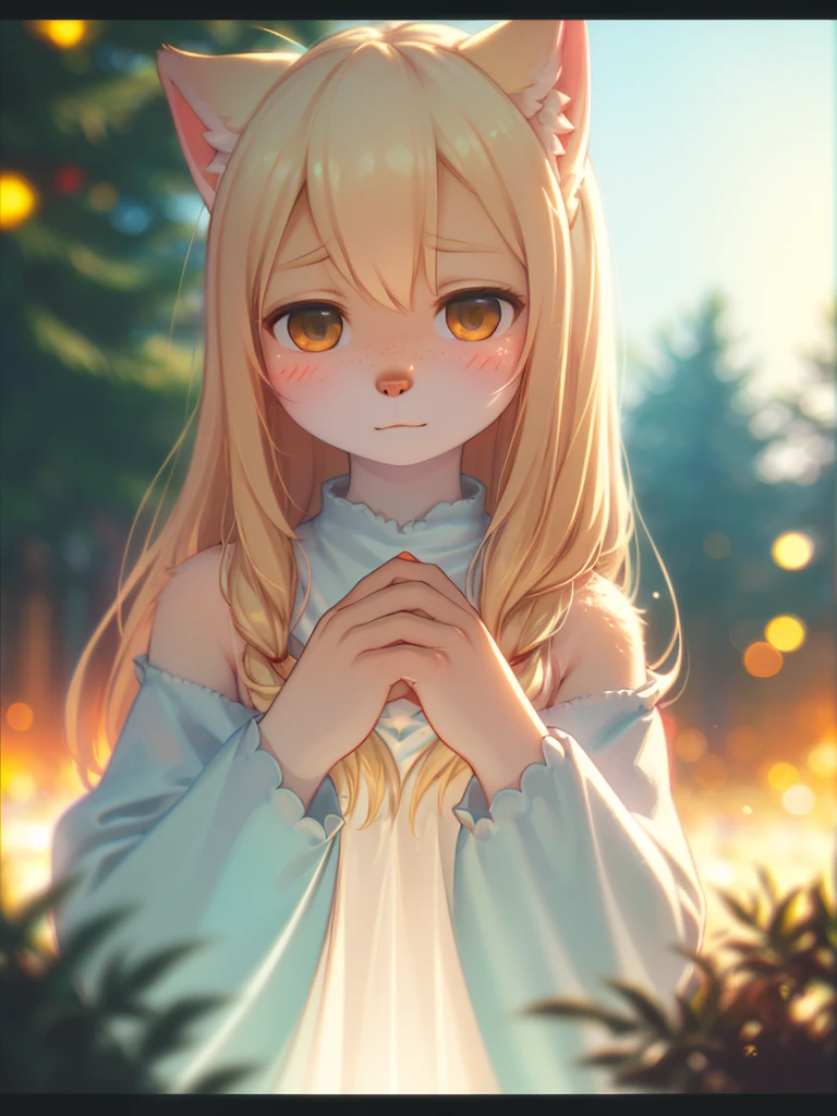 (Leica Sumilux f1.4 75mm , low Latitude old color negative film , cross process , bokeh, flare, chromatic aberration , soft focus, (Shallow focus) , soft glow , Maximum aperture, High Key , Transparent depiction) , blond Mature wolf Woman , hide with hand , (freckles:0.7) , in the Brothel , (Spirit photography) , (Holding two big peaches:0.8)