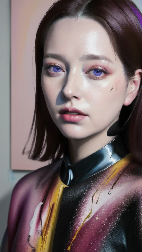 Android Beauty, Powerful paintings inspired by Francis Bacon, Ultra-realistic surrealism, Hyperrealism, fear, art, hyper real painting, Realistic illustration painting, カラフルなHyperrealism, Hyper-realistic digital art