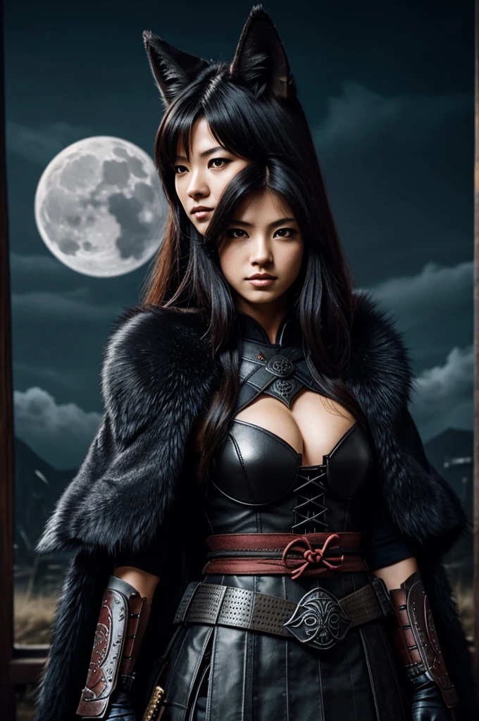 Furry wolf Dark knight love women fox spirit samurai girl 