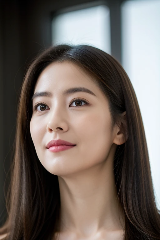 long Brond Hair、straight haired、Bright brown eyes、infp young woman nude、physician、Thin、cute little、Innocence、Photorealsitic、(nude), lensflare、looking at the viewers、shinny skin、intricate-detail、​masterpiece、top-quality、cinematric light、hight resolution、A detailed eye、detailed facial features、full body
