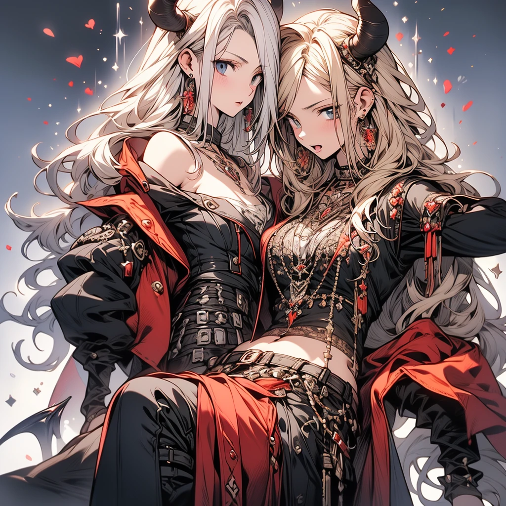 (Highest quality)),(Ultra-high resolution),(Super detailed),(Detailed Description),((Best Anime)),(masterpiece),Sharpness,Claire,Ultra-precise art,modern art, (Devilish beauty),Glamorous Body,Narrow waist,belly button,((Attractive Fashion)),choker,Chain Accessories,Earrings