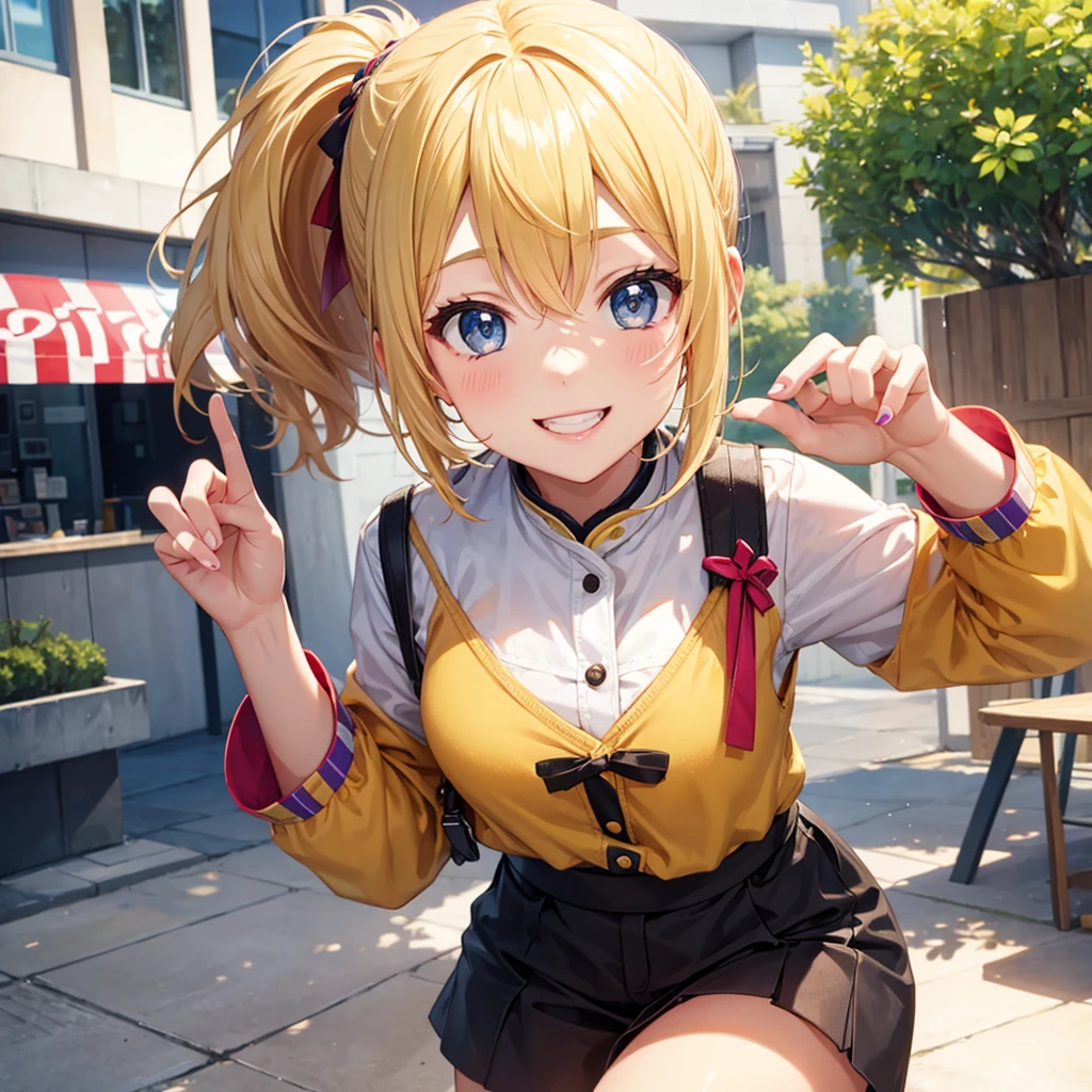 5 talents、Young Girl、Blonde、ponytail、smile