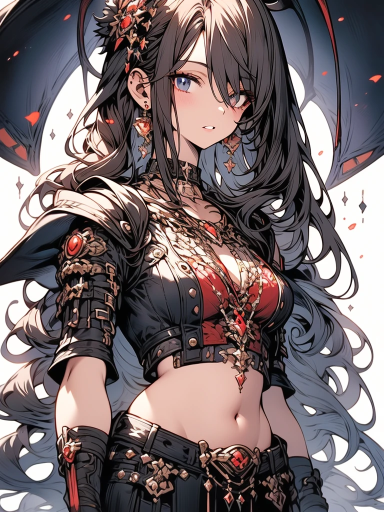 1girl, (best quality, top details, high quality, detailed, highest quality, recent, general, greater quality, highres, ultra fine painting, masterpiece:1.2), digital art, 8k CG wallpaper, 4k, 8k resolution, CG, detailed background, high resolution, epic lighting, RAW photo, POV shot, sharp focus, HDR, UHD, professional photography, good lighting, soft light, soft colors, looking at viewer, detailed lights and shadows, niji style, stylish, ultra, ultra-detailed, trending art, master crafted, blurry background, pose, top quality, details, solo, a nervous girl, (big medium breasts:1.2), tight bust, flushtered, nice hips, nice body, casual, innocent face, cute, slim, nervous face, brown hair, long flowing hair, twin buns hairstyle, long bangs, (long hair), middle hair bangs, brown eyes, full body, ((tight black string tanktop:1.2), exposed tummy, off shoulder green open hoodie, shorts, one big red gem heart necklace)