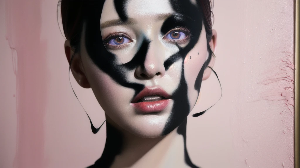 Android Beauty, Powerful paintings inspired by Francis Bacon, Ultra-realistic surrealism, Hyperrealism, fear, art, hyper real painting, Realistic illustration painting, カラフルなHyperrealism, Hyper-realistic digital art