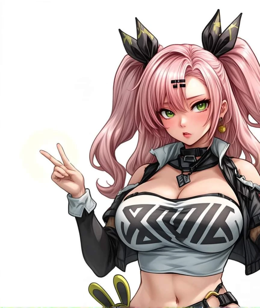 a cartoon picture of a woman with pink hair and horns, seductive anime girl, biomechanical oppai, oppai cyberpunk, inspired by Masamune Shirow, anya from spy x family, bunny girl, rogue anime girl, cutesexyrobutts, detailed anime character art, guilty gear art style, pixiv 3dcg, thicc