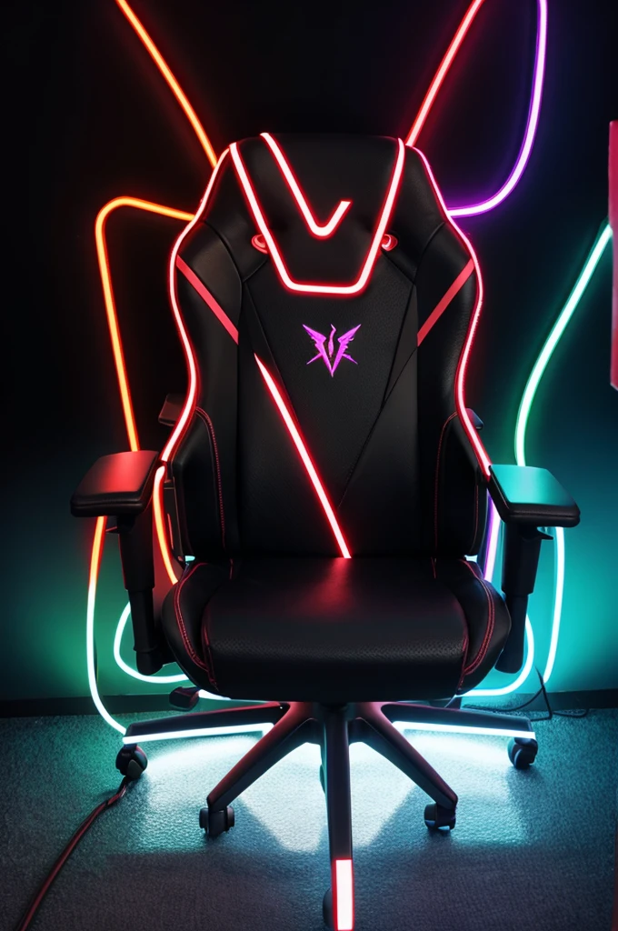 X LUCIFER GAMING logo neon 