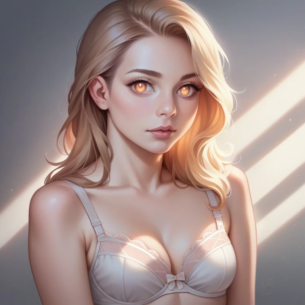 a young girl, 11 years old, wearing a white bra, beautiful detailed eyes, beautiful detailed lips, extremely detailed eyes and face, long eyelashes, portrait, realistic, photorealistic, high quality, 8K, cinematic lighting, warm color tones, detailed skin texture, natural posing, serene expression, soft lighting, natural background