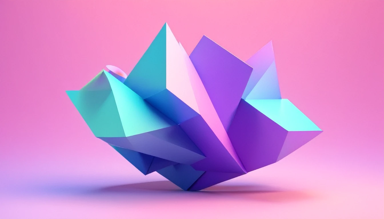 Holo abstract 3D shapes