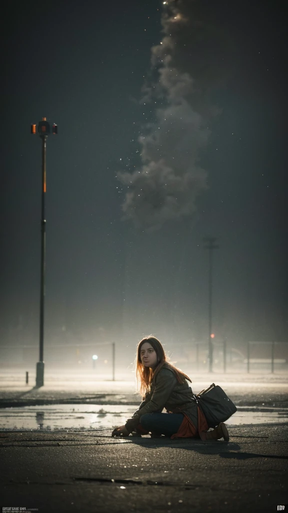 (best quality, highres, realistic:1.37), detailed eyes and face, beautiful lips, girl sitting in a detention center with iron bars, gloomy atmosphere, melancholy expression, dim lighting, black-and-white photography, cold colors, despair, isolation, crying, cry, desolation. [The character (complete) is surrounded by mist, evoking a mysterious and eerie atmosphere. The lighting is dark and atmospheric, with a red smoke adding a touch of sinister ambiance. Best quality image, with a resolution of 4k and HDR enhancement, showcasing the utmost level of detail and realism, full body shot:1.5]. [8K, Best Quality, Ultra High Resolution, (highly detailed CG unity 8k wallpaper), (best photo), (best shadows), isometric 3D, octane rendering, ray tracing, highly detailed, (Best quality, 4K, 8k:1.2), absurdity, ultra detailed, (realistic, photorealistic, photorealistic:1.37), complex parts, HDR, (complex parts:1.12), (hyper detailed, hyper realistic, Soft lighting, spicy:1.2), (complex parts, Hyper detailed:1.15). Blurred foreground. (backlit), masterpiece, high quality, brightness, chromatic aberration, 8k uhd, foggy smoke, shadows, contrast, clear sky, (warm hue, warm tone), high details, natural reflections].