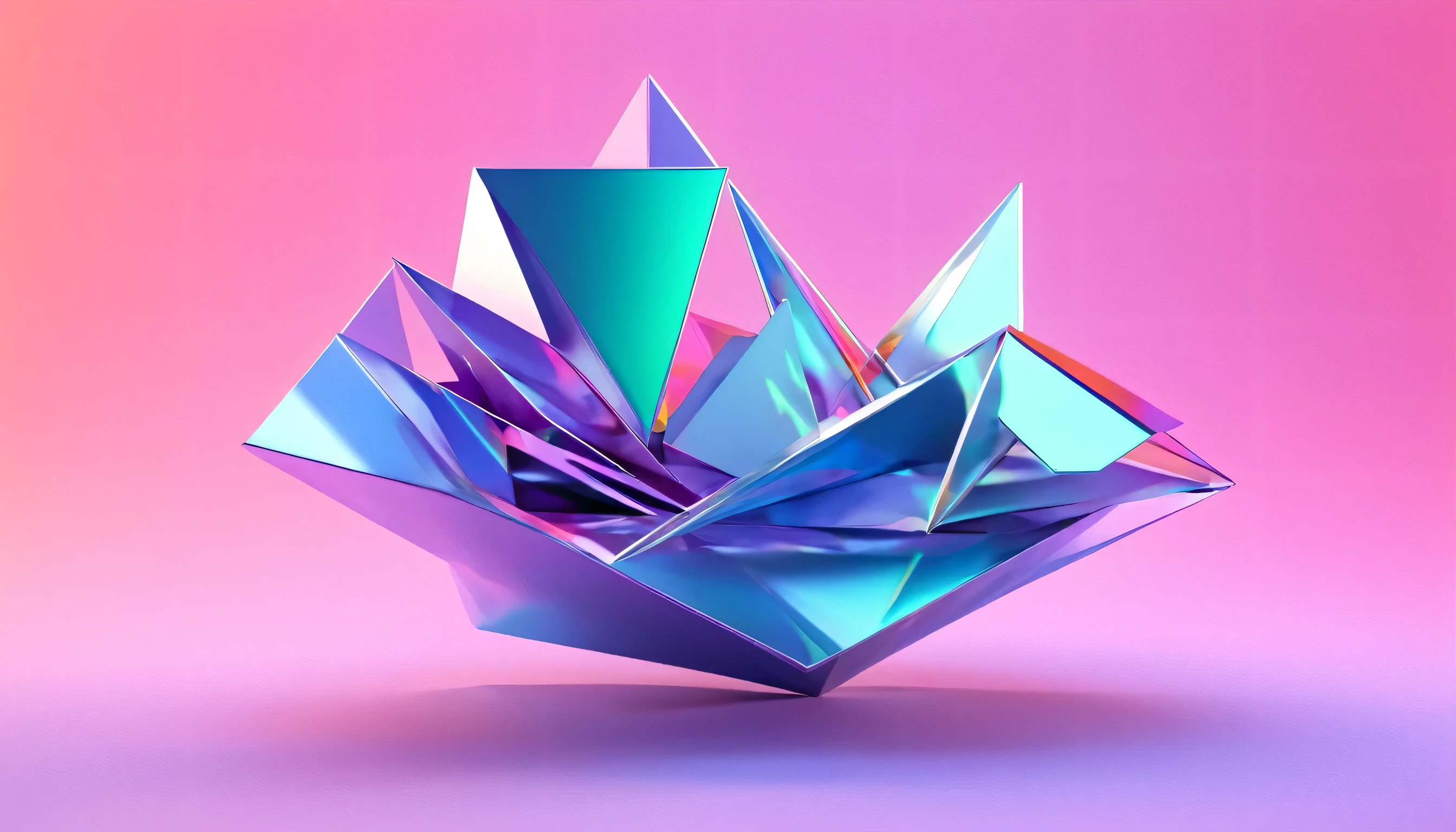 Holo abstract 3D shapes