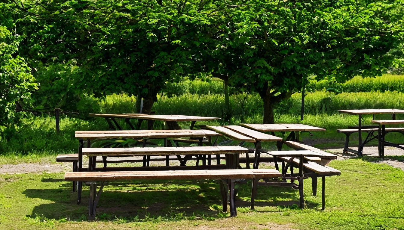 A small cafe or restaurant space in the countryside on an empty afternoon