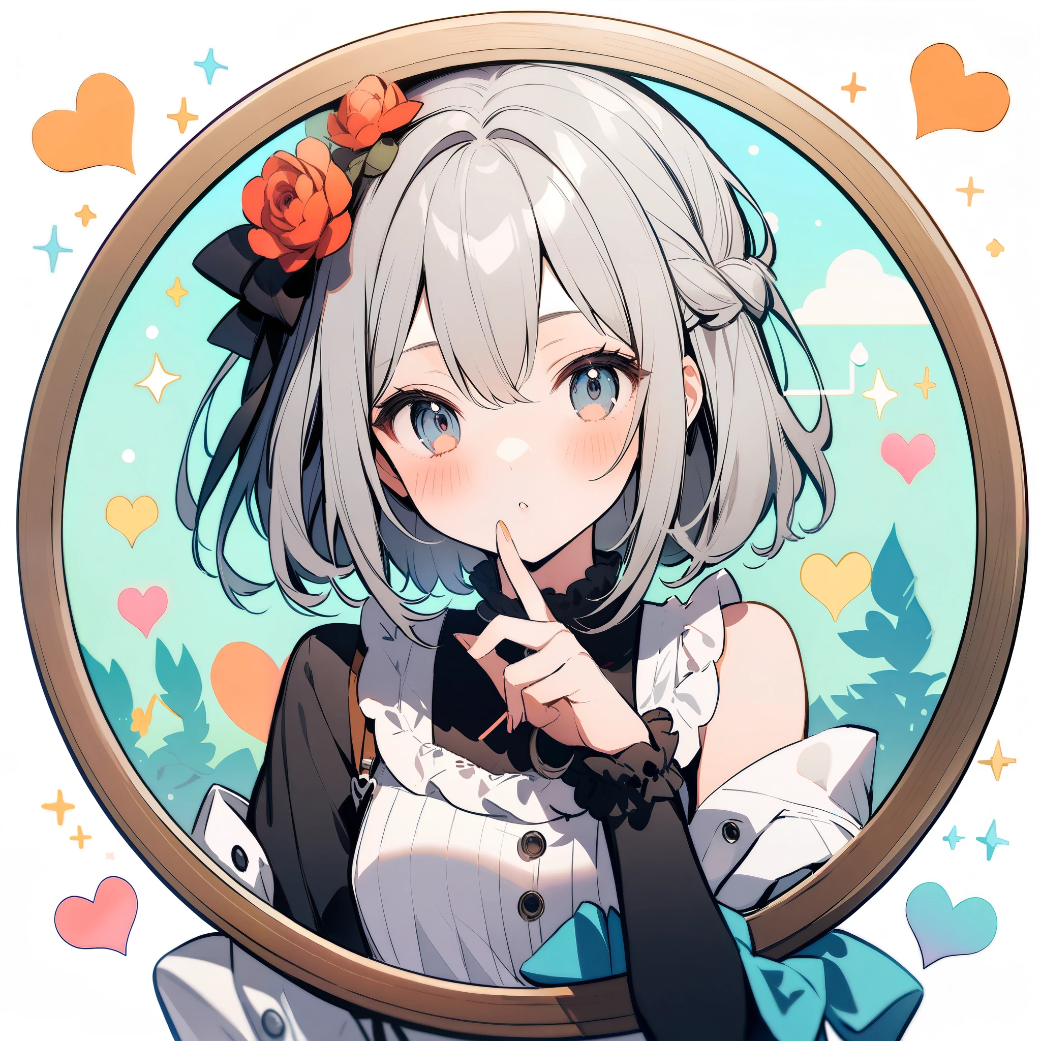 (circular frame1.7),1 female,like,heart,icon, circular frame,