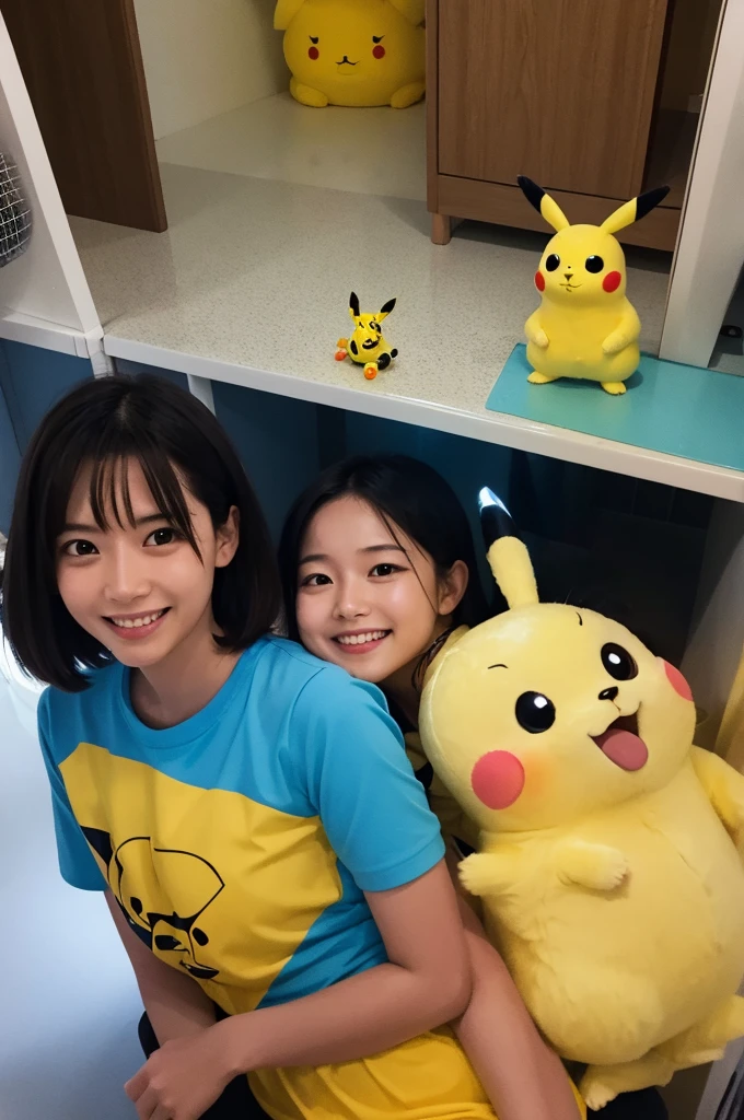 Doraemon and Pikachu
