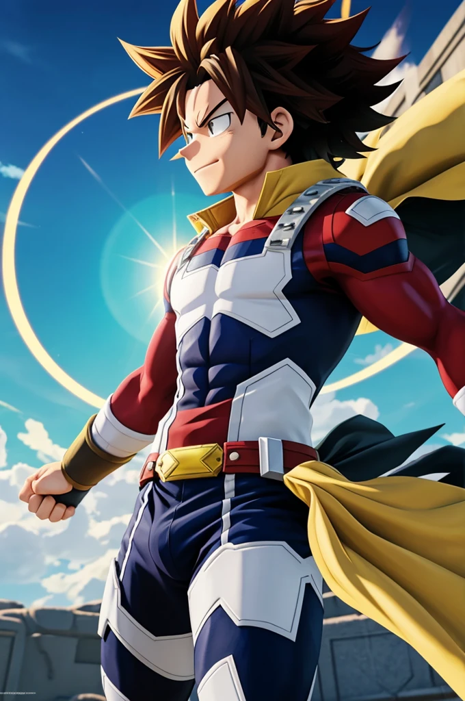 Create a my hero academia style character, and may his gift be upon the sun