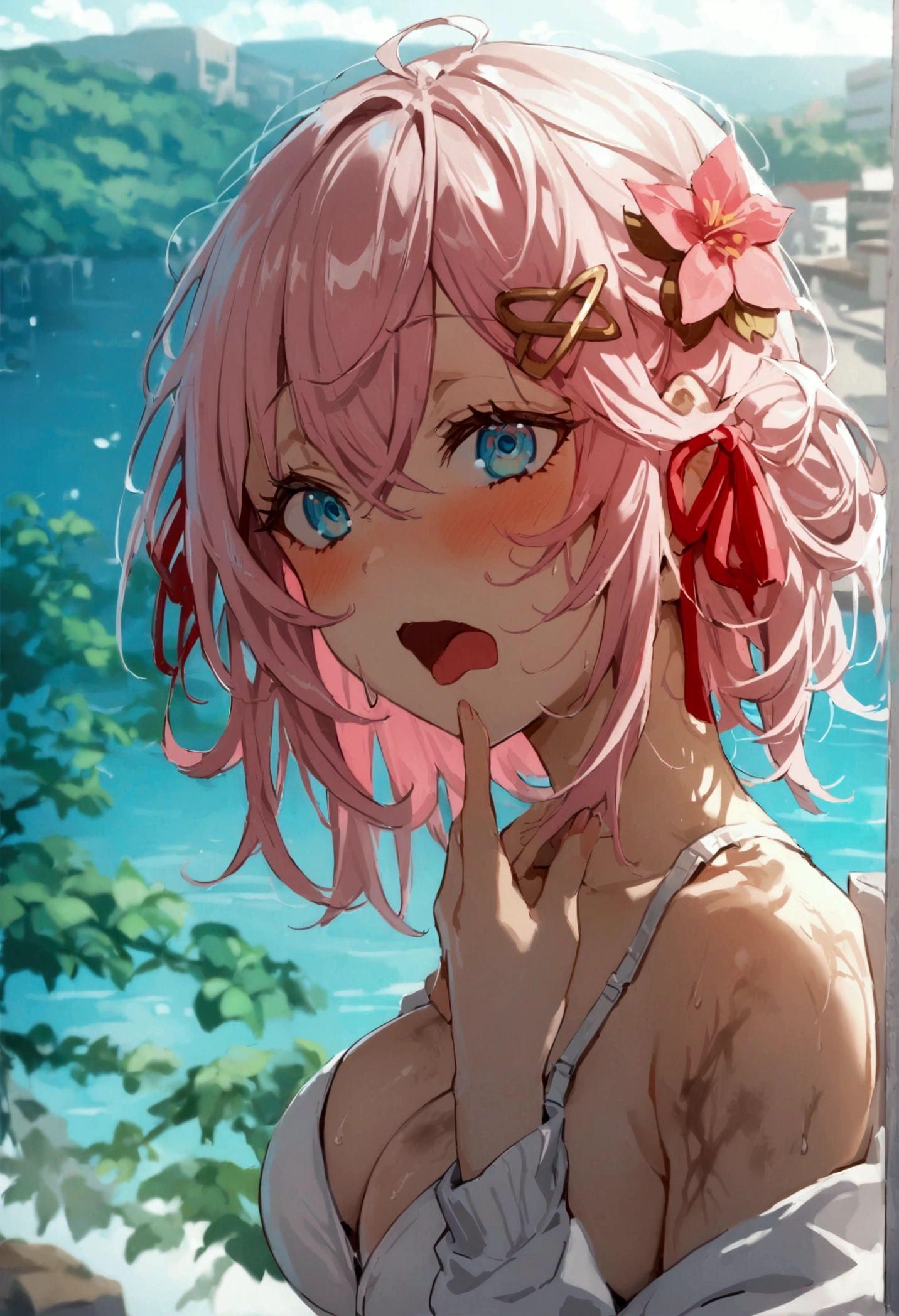 Anime girl hairy pussy shower peeing nsfw