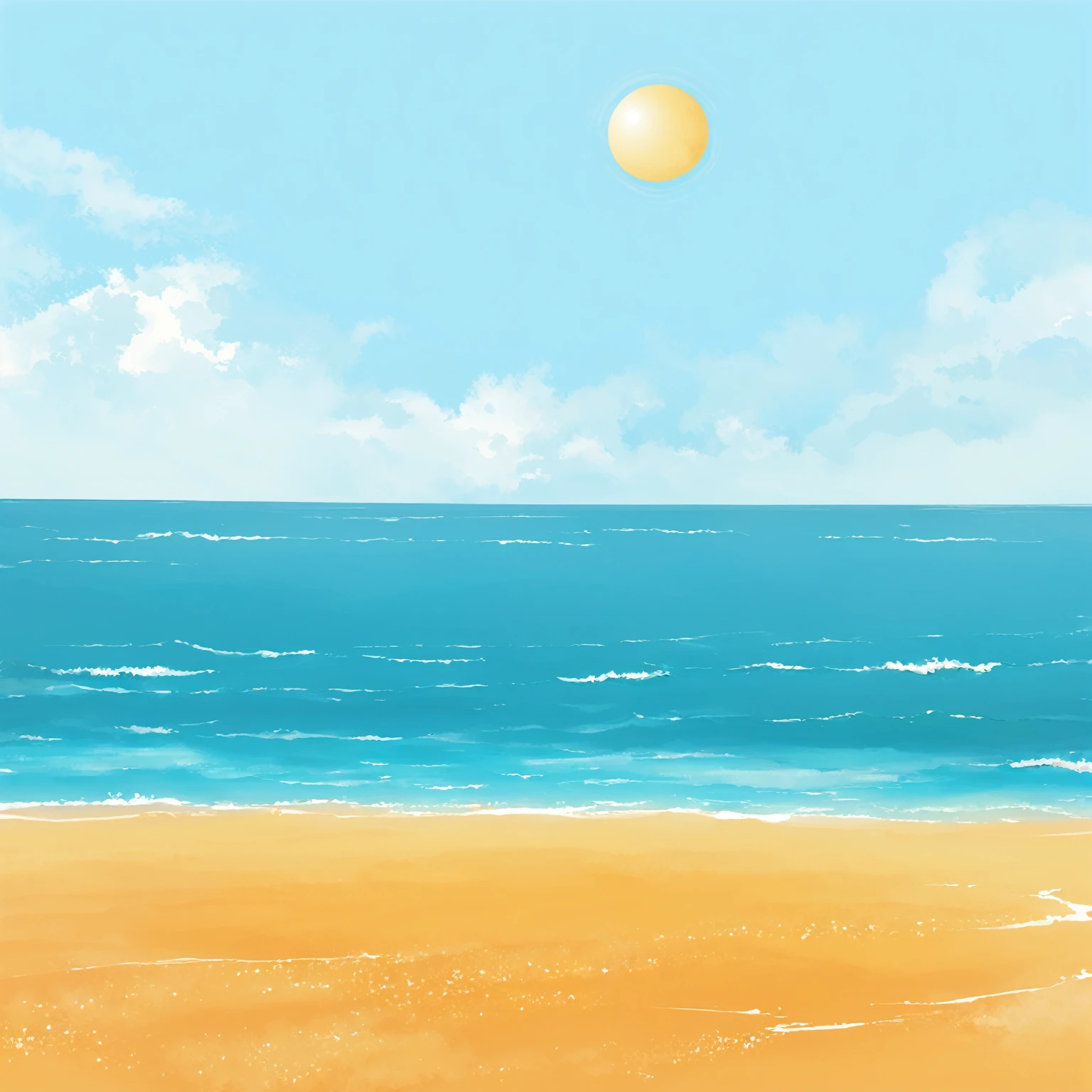 BEACH, SUMMER, BACKGROUND, WATER PAINTING