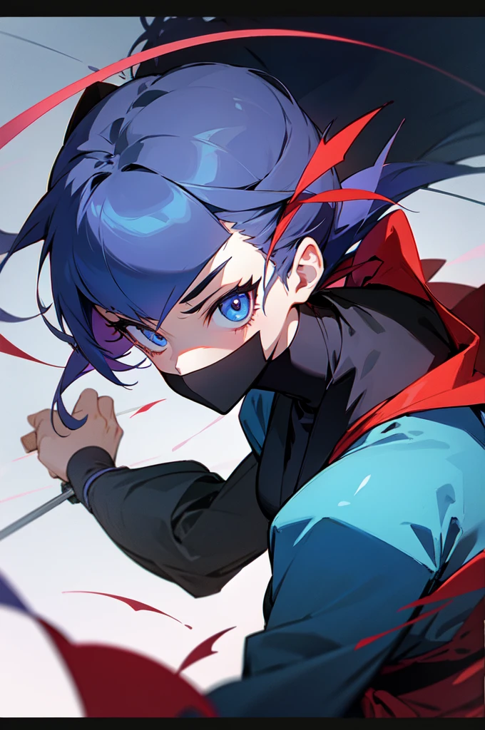 a close up of a person holding two swords in their hands, ninja scroll anime style, traditional japanese concept art, dual swords, by Okada Beisanjin, anime ninja scroll, in japanese anime style, rurouni kenshin, ikki tousen, rob rey and kentaro miura style, shikanosuke yagaki, samurai style