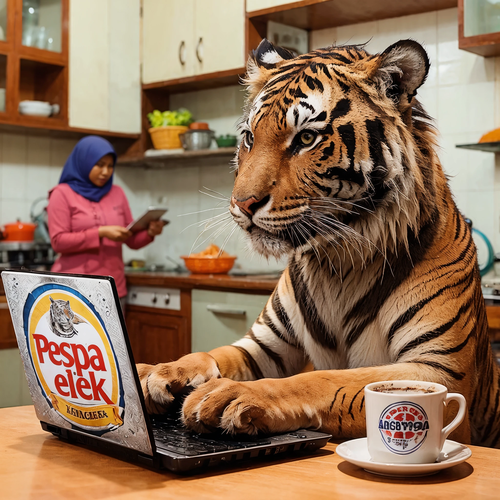 tiger, and indonesia woman