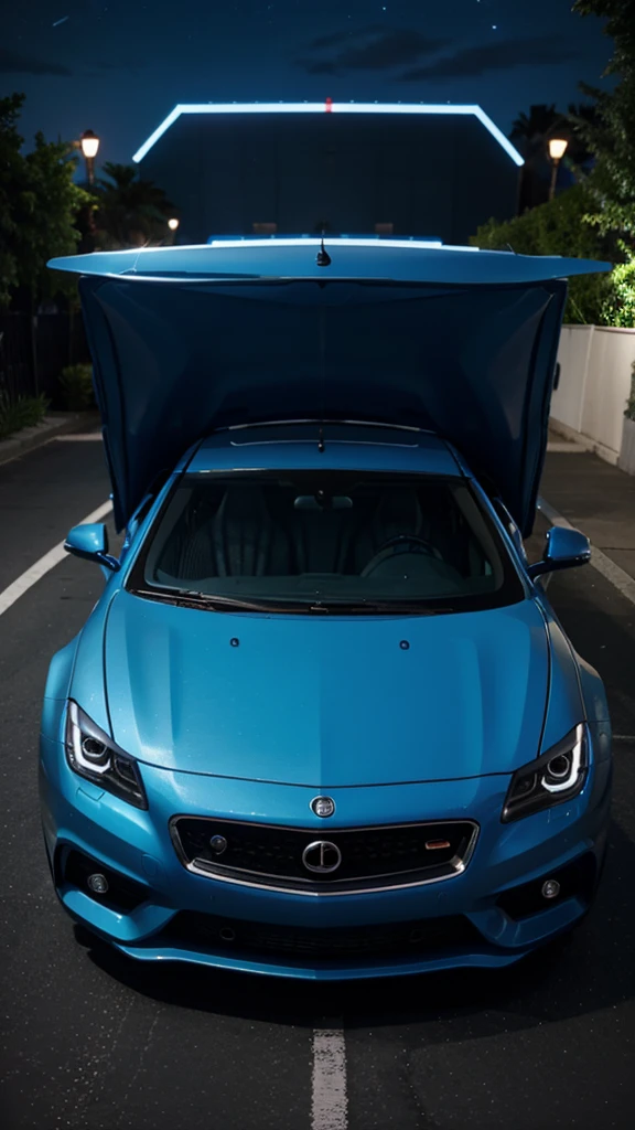 Blue night, rich car
