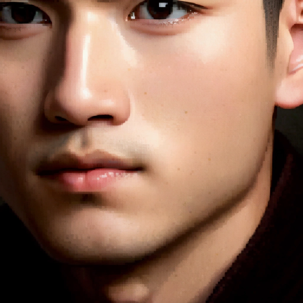 A young man, detailed face of an asian boy, beautiful face and beautiful face, anato finstark. perfect faces, clean-shaven face, beautiful face, zoomed in, clean clean-shaven face, beautiful chad chin, close up face, inspired by Oka Yasutomo