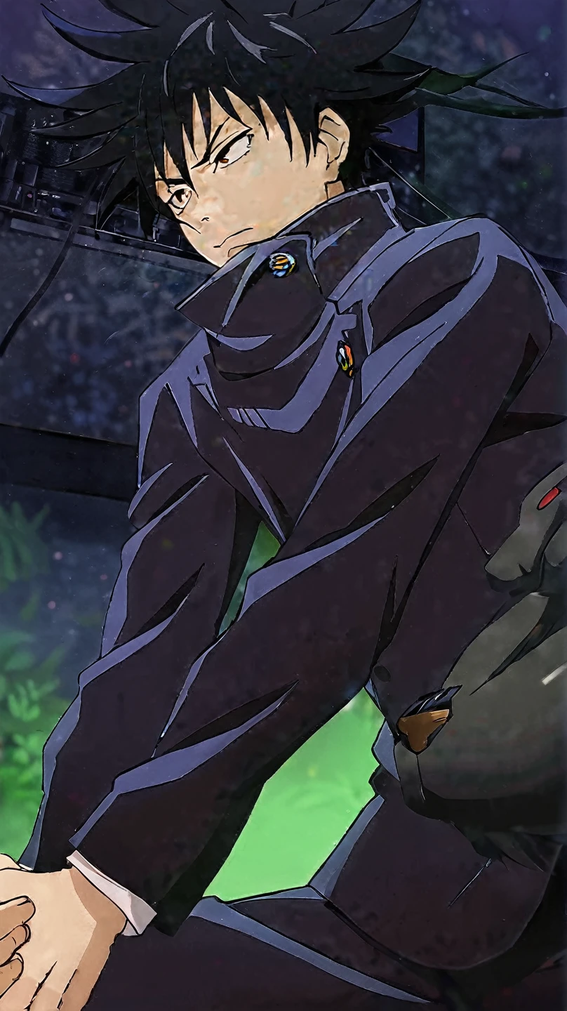 anime boy sitting at a desk with a computer and a plant, makoto shinkai. digital render, makoto shinkai style, makoto shinkai art style, young anime man, digital anime illustration, anime style 4 k, anime moe artstyle, digital anime art, high quality anime artstyle, handsome anime pose, detailed digital anime art
