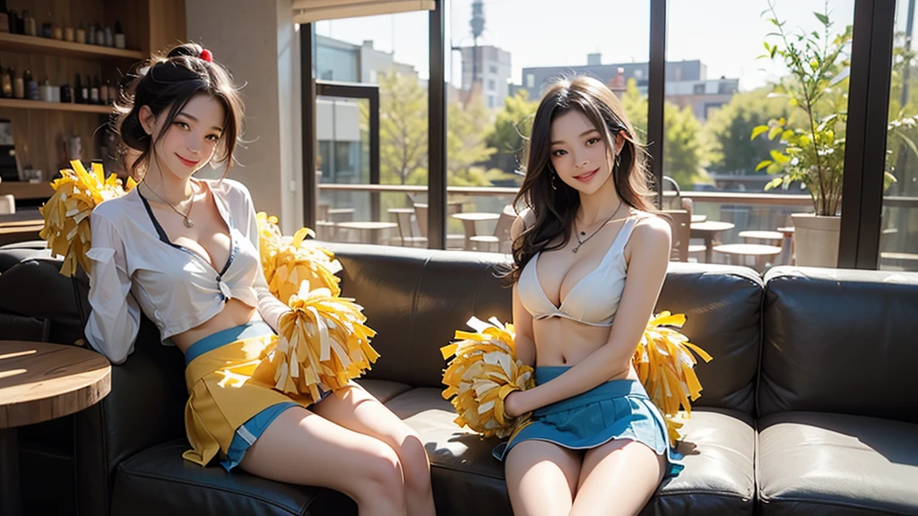 (((((((((Emphasize ))))))))) ((((((((((Cheerleader, pom pom mini skirt, smile)))))))))) (((((((お洒落でcuteInside the Starbucks store))))))) 8K、RAW Photos、Highest quality、Super detailed、Super Resolution、Ultra HD、8K壁紙、Amazing details ((((((tennis racket)))))) (((((((Inside the Starbucks store)))))))、 ((((((Sit down and eat cake、Drink Starbucks coffee、smile))))))、((Heart Necklace)) Modern and sleek design:Interior design using natural materials、Many of the designs are warm and made using wood and metal.。 Large windows:自然光をたっぷり取り入れるためのLarge windowsがあり、Providing a bright and open space。 Green Interior:Potted plants are effectively placed、It creates a relaxing atmosphere。 artwork:Works by local artists、Starbucks-related art on display。 Cozy seating:Cushioned chairs and sofas、Bar sheet etc.、A variety of seating options available。 Open kitchen area:Being able to see how drinks and food are made、We provide peace of mind and transparency。 Unique lighting:Antique lamps and chandeliers、Modern lighting fixtures are used。 Comfortable background music:Relaxing music is playing、A comfortable space is provided。 Wide々Table space:一人でもグループでも使いやすいWide々There is a table with。 Community Table:There is a large table where you can socialize with other customers.。 Seasonal decorations:The decorations are themed according to the season.。 Design with a local feel:The design incorporates the local culture and characteristics.。 Fragrance production:コーヒーの香りが店内にWideがり、A space that satisfies the five senses has been created.。 Conversation with a barista:フレンドリーなConversation with a baristaが楽しめるカウンターエリアがあります。 8K、RAW Photos、Highest quality、masterpiece:1.2、Super ailed、Super Resolution、Ultra HD、8K壁紙、Amazing details、Photorealistic:1.4、Having fun by the water、Full Body Shot、Full body photo、High-resolution RAW color photos、Professional photos、A scene full of emotion、Very detailed and beautiful、Ultra HD、8K壁紙、Amazing details、Huge file sizes、Highly detailed beautiful girls、Highly detailed face Highly detailed eyes、Extremely realistic skin、 Highly detailed fingers, Highly detailed nose, Highly detailed mouth, Perfect Anatomy, Highly detailed background, Highly detailed clothing, Teen, cute女Famous Japanese Idols, cute, Realistic body, Slender, White skin, Glowing Skin, Slim body, Realistic Face, Delicate eyes, double eyelid,