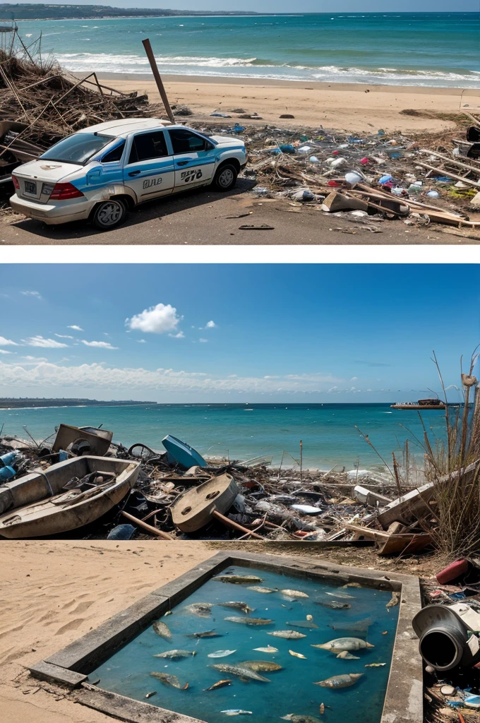 Comic strip on marine pollution