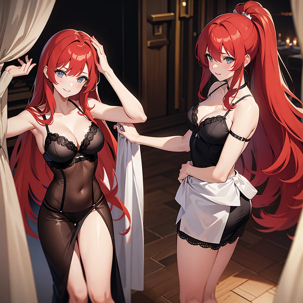 Lingerie big red hair girl love