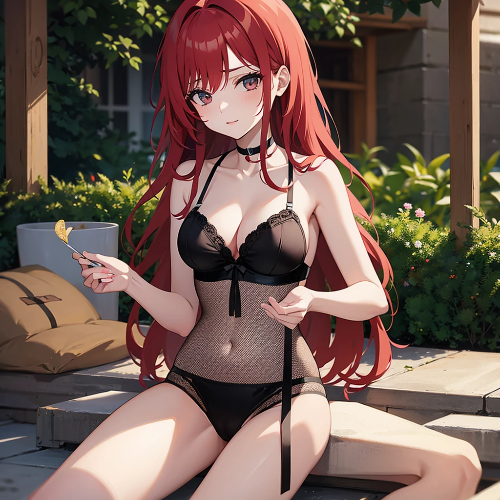Lingerie big red hair girl love