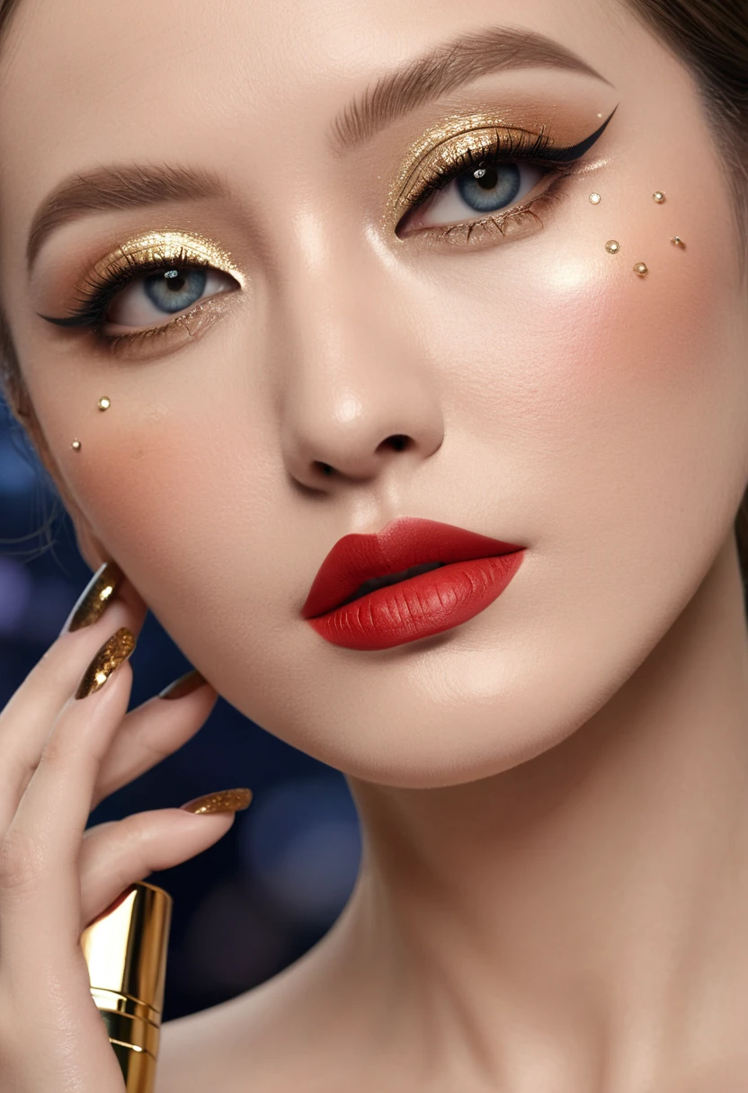 Makeup artists make up for celebrities,(masterpiece:1.2), best quality, masterpiece, high resolution, The original, Extremely detailed wallpaper, Perfect lighting,(Extremely detailed CG:1.2),
