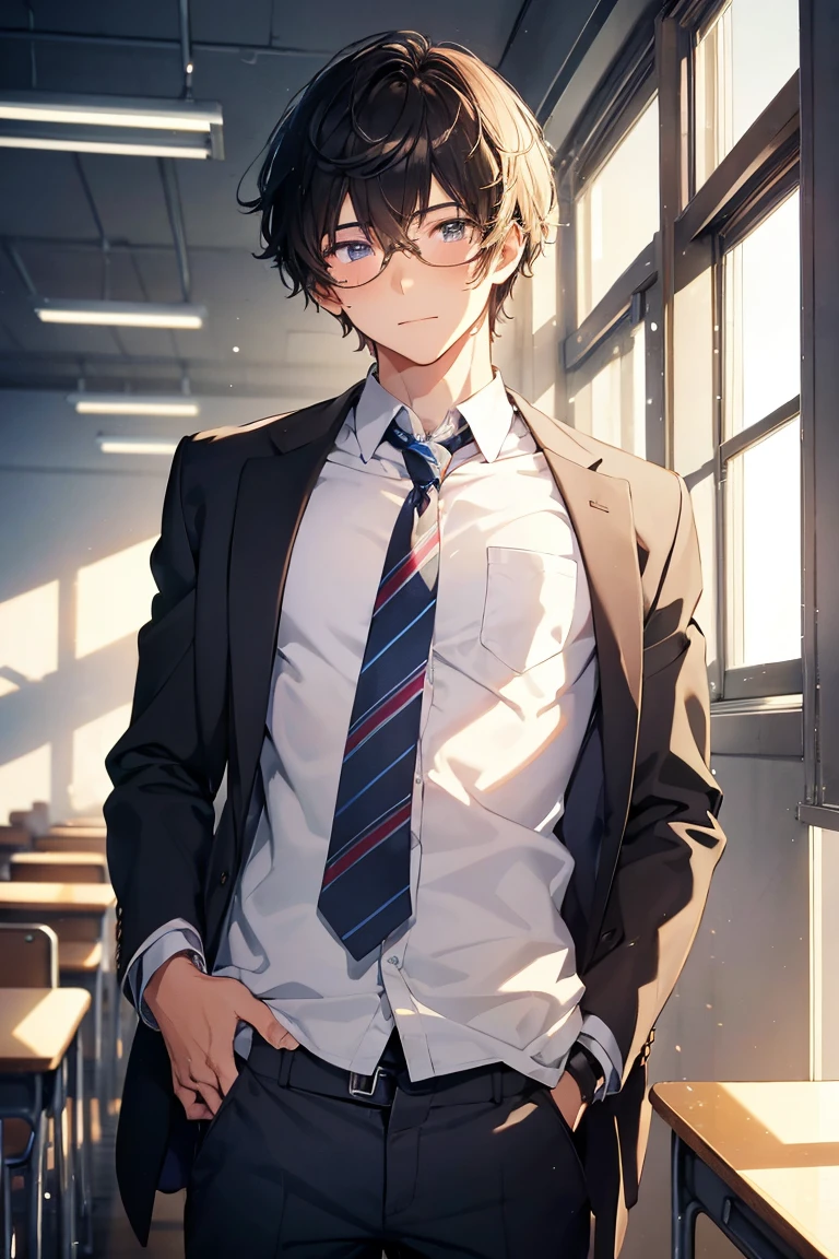 High quality and masterpiece photo of a high school boy in the classroom, With beautiful detailed glow and light effects.
He takes his dick out of his pants and squirts