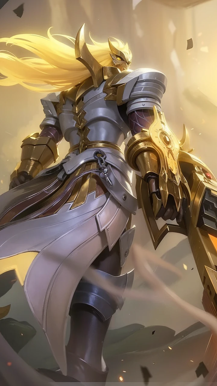 (Intricate Details, Masterpiece, Best Quality, High Resolution, 8k), (1man), (male:1.2), detailed eyes,finely detailed face, toned body, masculine appeal, commanding presence, bulging biceps and triceps, well-developed quadriceps and hamstrings, light skin, portrait, solo, half shot, detailed background, detailed face,finely detailed background, Depth of Field, VFX, yellow eyes