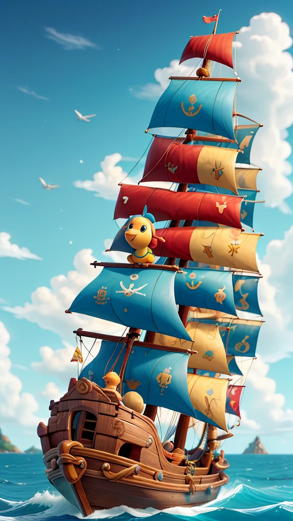 Captain Jacky sails the ocean blue,
With his parrot Gosha, brave and true,
Treasure maps and stars to guide,
Adventures waiting far and wide!
Through the waves, Jacky steers,
Facing dangers, conquering fears,
With Gosha perched by his side,
On the Seven Seas, they glide.
Yo ho ho, let's go, Captain Jacky,
Gosha squawks, the sea's so wacky,
Treasure hunts and tales untold,
Jacky’s journey, brave and bold!
Island hopping, finding clues,
Pirate code, they never lose,
Hidden caves and secret doors,
Every day brings more and more.
Yo ho ho, let's go, Captain Jacky,
Gosha squawks, the sea's so wacky,
Treasure hunts and tales untold,
Jacky’s journey, brave and bold!
Stormy skies and winds a-blowing,
But Jacky and Gosha keep on going,
With their crew, they'll never fail,
Set the course, and lift the sail!
Yo ho ho, let's go, Captain Jacky,
Gosha squawks, the sea's so wacky,
Treasure hunts and tales untold,
Jacky’s journey, brave and bold!
Captain Jacky sails the ocean blue,
With his parrot Gosha, brave and true,
Treasure maps and stars to guide,
Adventures waiting far and wide!