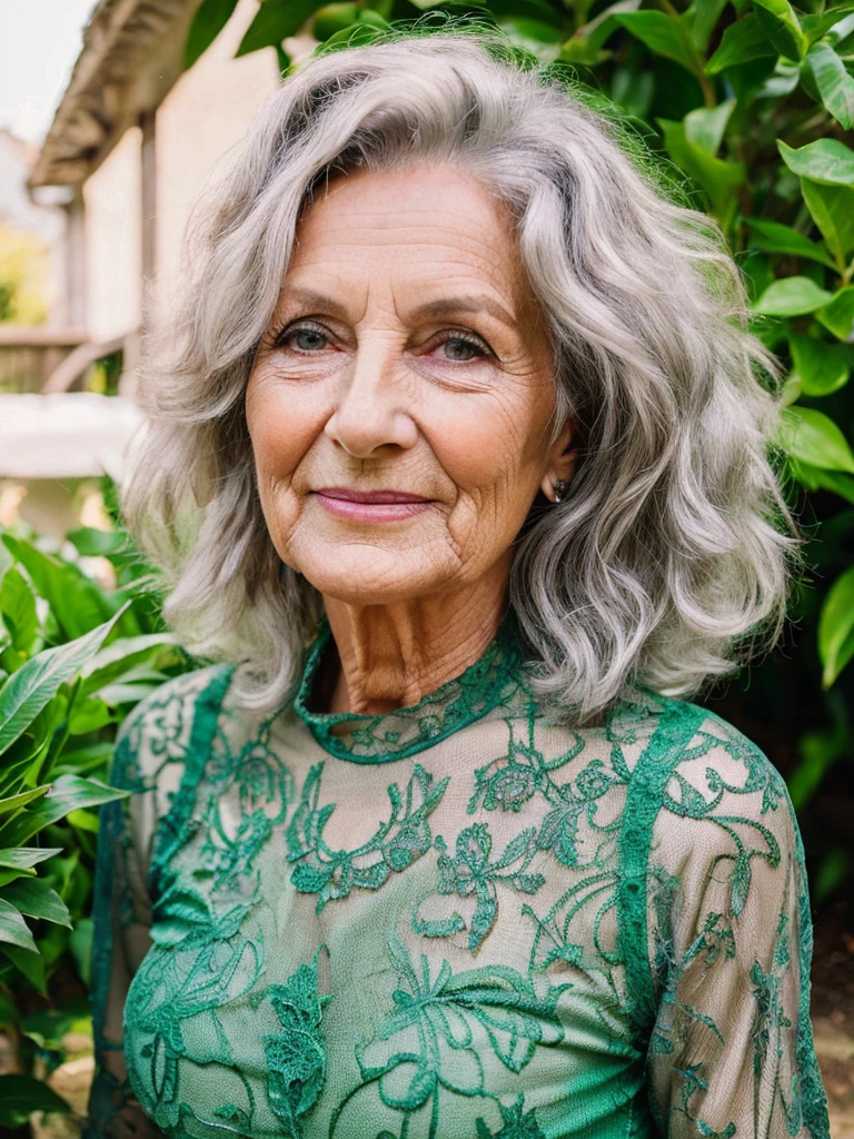 day, bright lights, old granny Sixty years old, posing in bright green garden, she weard red bright lace bodysuit, older beauty, jaw dropping mature older beauty, old face and body with wrinkles, old face, attractive grandma, a gorgeous silver curly hair, beautiful old grandma, older mature grandma, gorgeous beautiful grandma over 80 years old, beautiful silver grey hair grandma, a beautiful old grany,