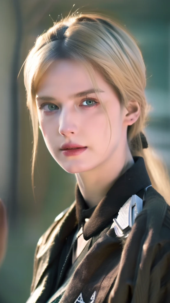 Best quality, artwork, eye reflection, Best quality, artwork, mercy eye reflection, alone, perfect sculptural body, blonde, Overwatch mercy style hairstyle, green eyes, two arms, clothes with tomb raider style neckline, utilitarian belt, alone, control room, 8k, artwork, high resolution, absurdities, natural volumetric lighting and better shadows, deep depth of field, sharp focus, dirty face, super hot, medium breasts, warhammer elements 40k , hyper detailed scenery, Goddess