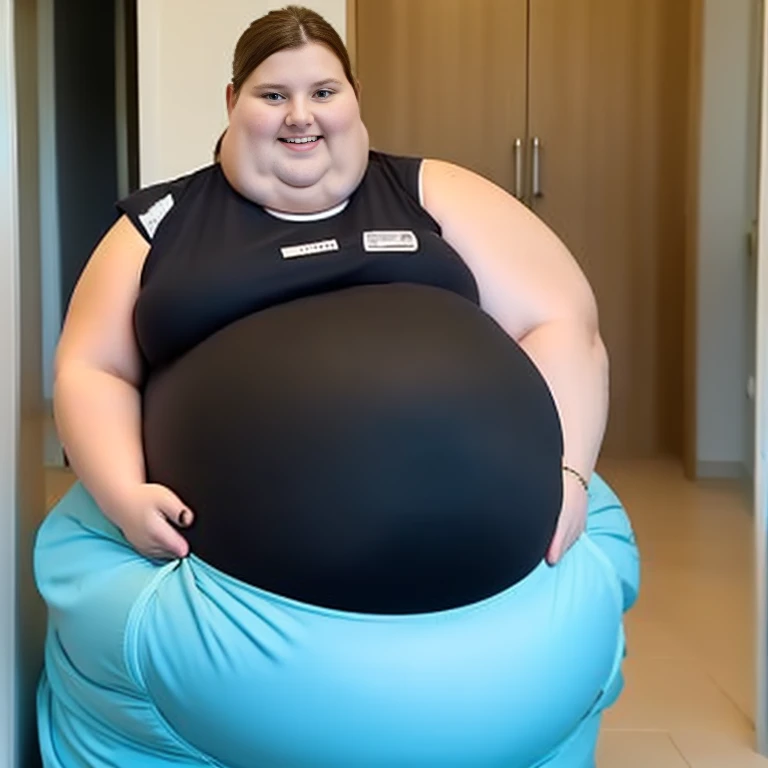 Extremely pregnant obese female veterinary