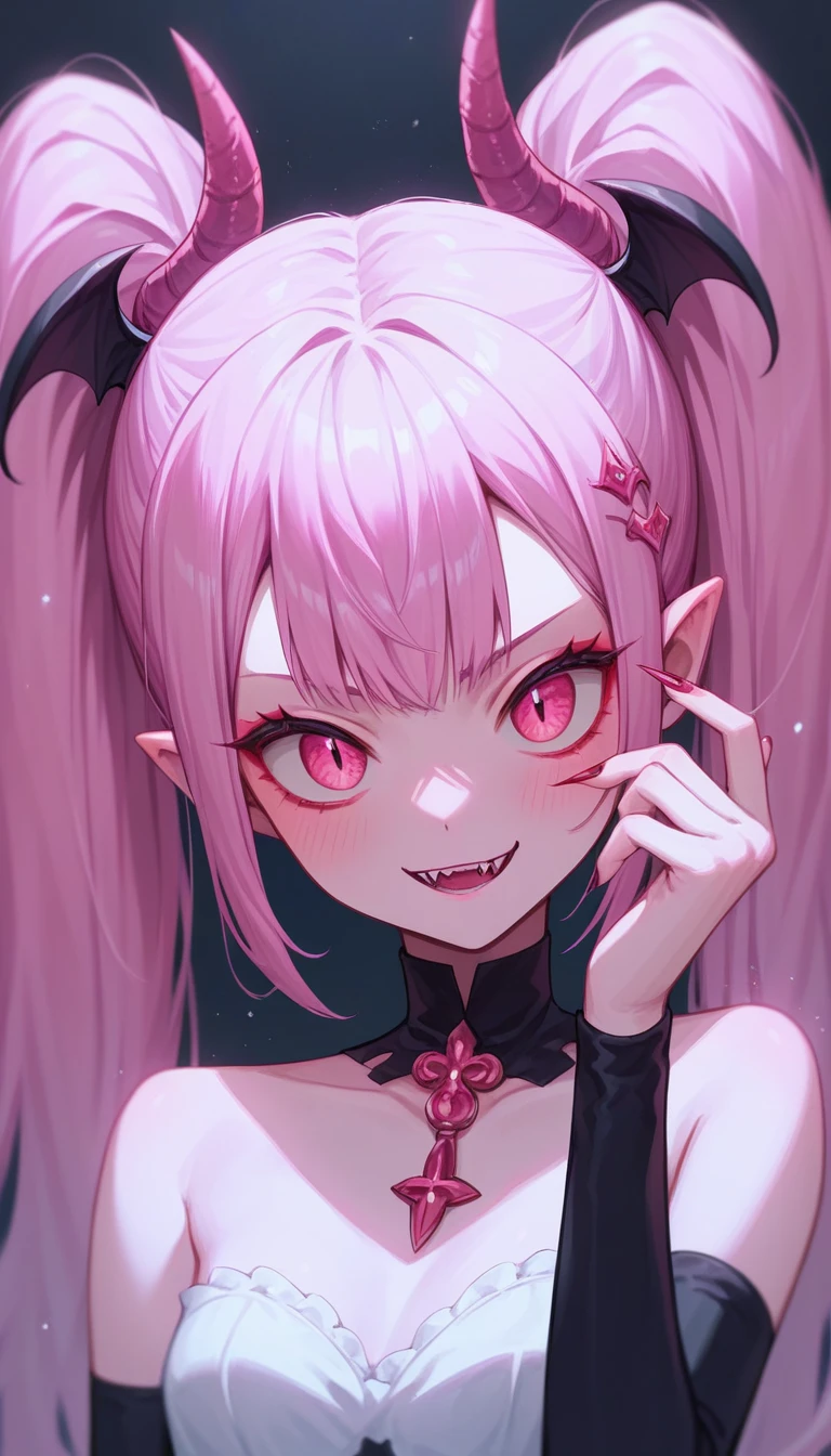 ((((Milimnava))), Demon Lord, pink hair, twintails, Tensuraポーズカッコいい)